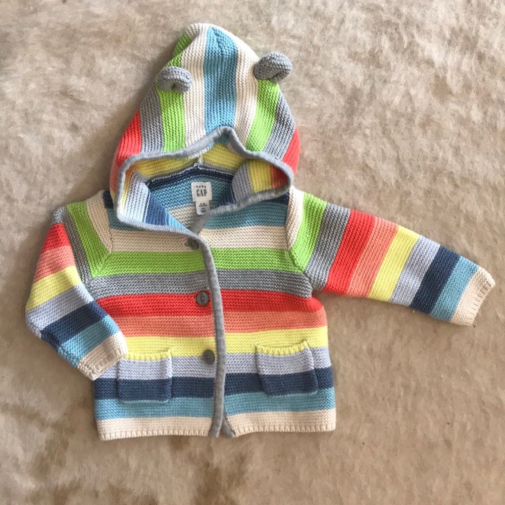 Unisex Striped Knitted Baby Gap Sweater